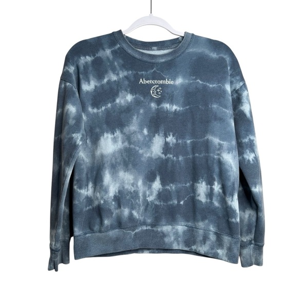 abercrombie kids Other - Abercrombie Kids Pullover Sweatshirt Girls Size 13/14 Blue Tie Dye Moon Stars